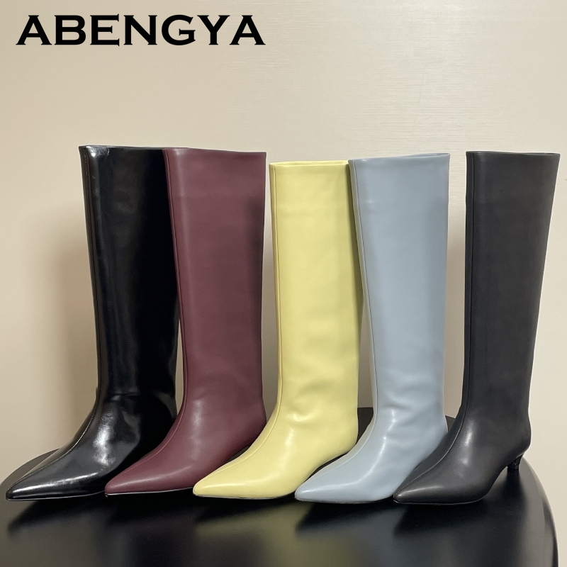Women'S Fashion Boots 2025 - 2025 Sonbahar Kış Yavru Topuklu Diz