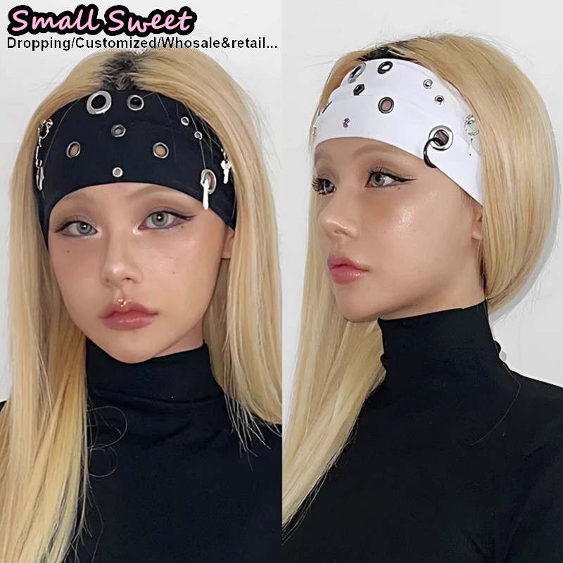 Women'S Fashion Edgy - Koyu Gotik Punk Metal Halka Kafa