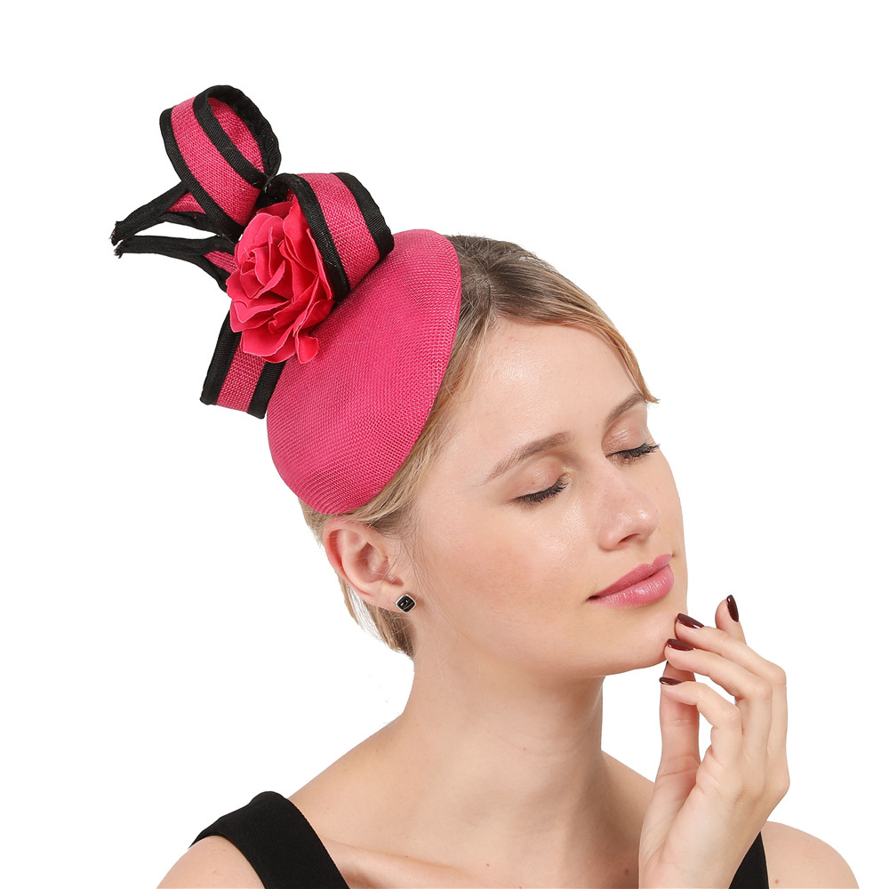 Women'S Fashion Kentucky Derby - Kopya Sinamay Fascinator Bej Resmi Bayanlar
