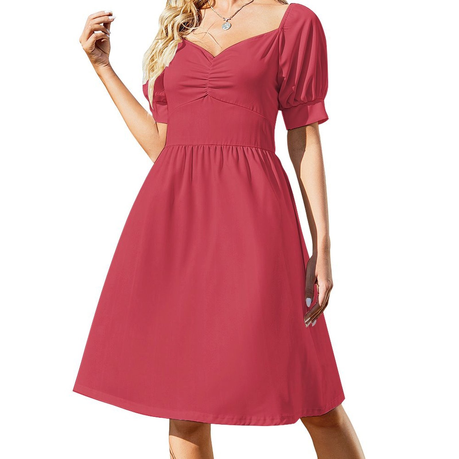 Kadınlar için kırmızı biber çi - Smocked Dress Women incelemesi ve fiyatı