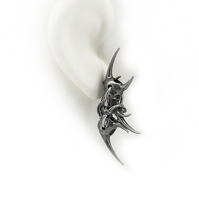 Edgy Demon Horn Kafatası Küpel - Women'S Fashion Edgy incelemesi ve fiyatı