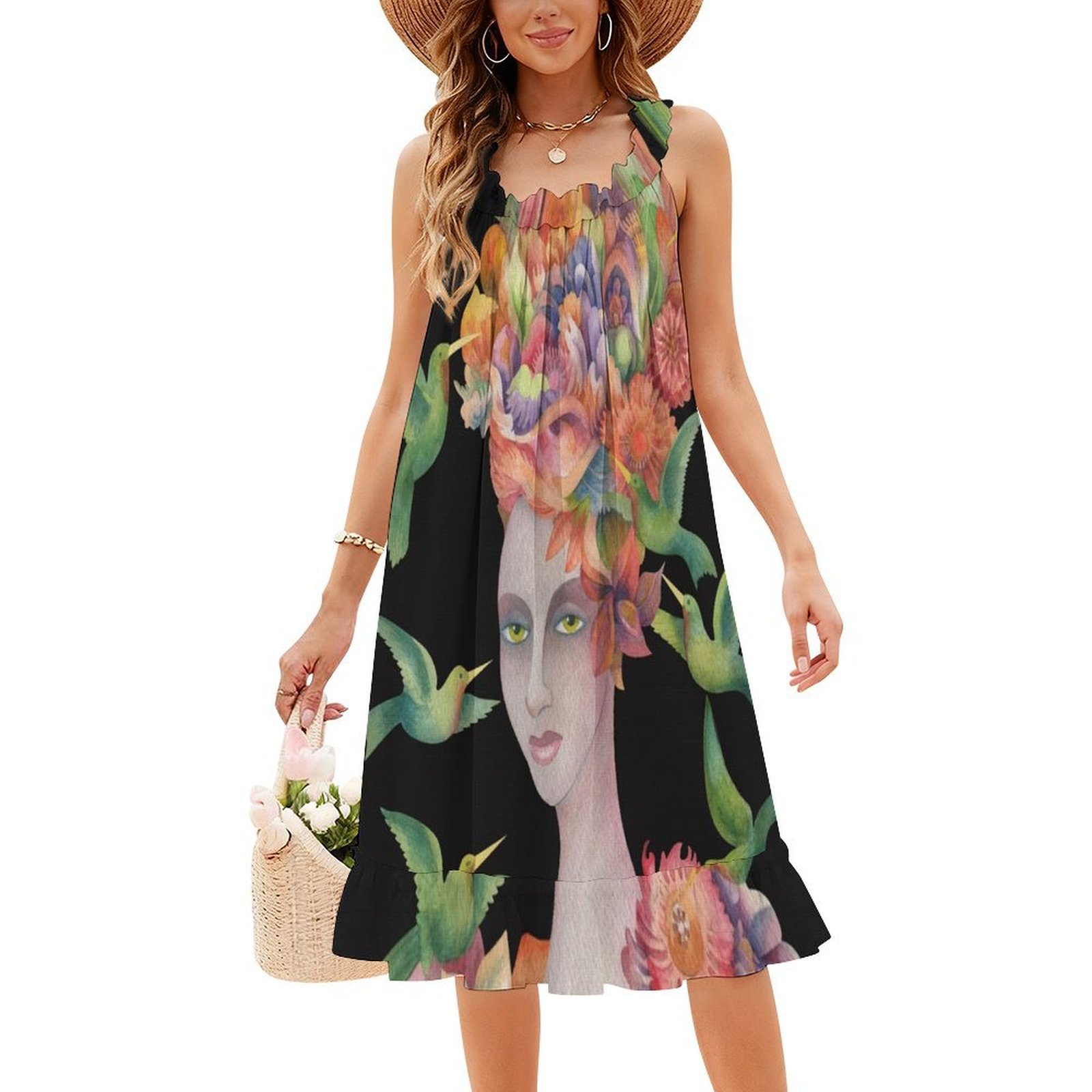 O Kız Kim? # 4 Çiçekli Önlük E - Smocked Dress Women incelemesi ve fiyatı