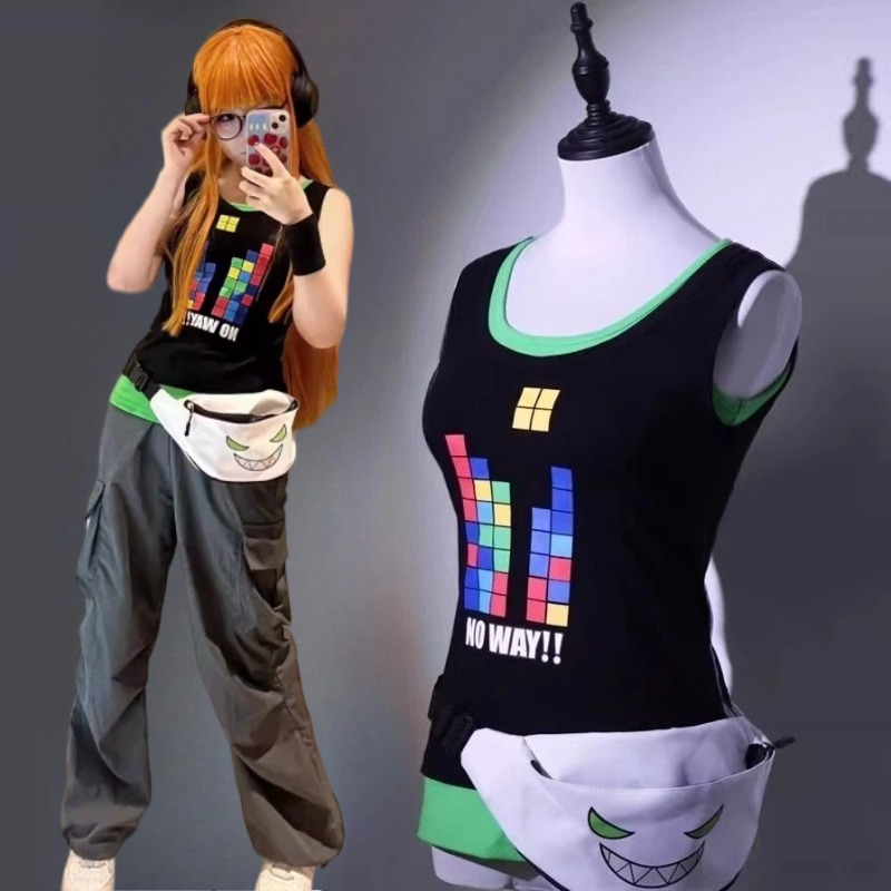 Anime Sakura Futaba Cosplay Ko - Knitted Vest Women incelemesi ve fiyatı