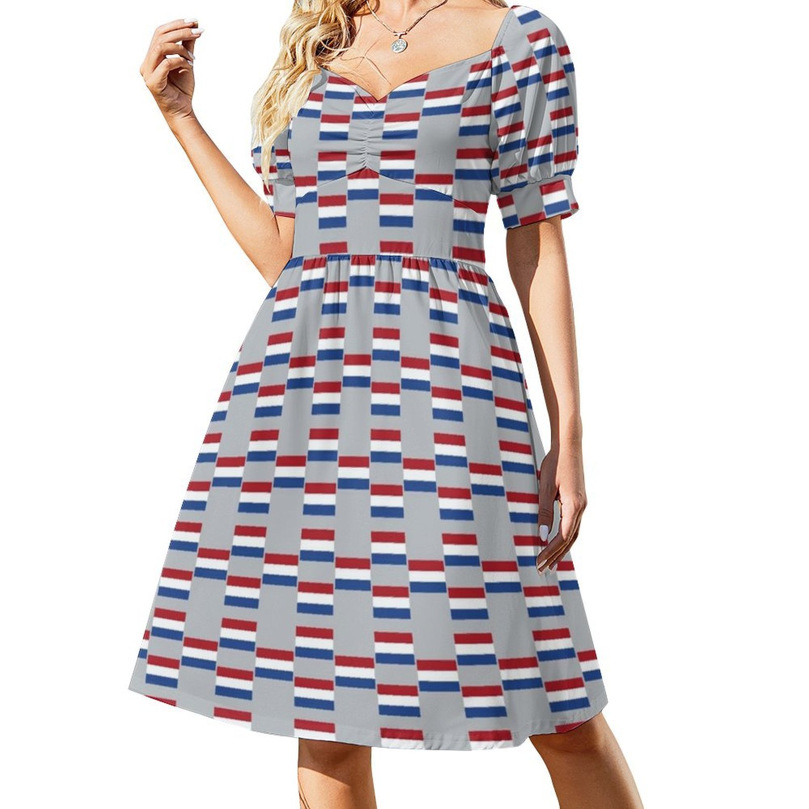 Hollanda Bayrağı Çiçek Desenli - Smocked Dress Women incelemesi ve fiyatı