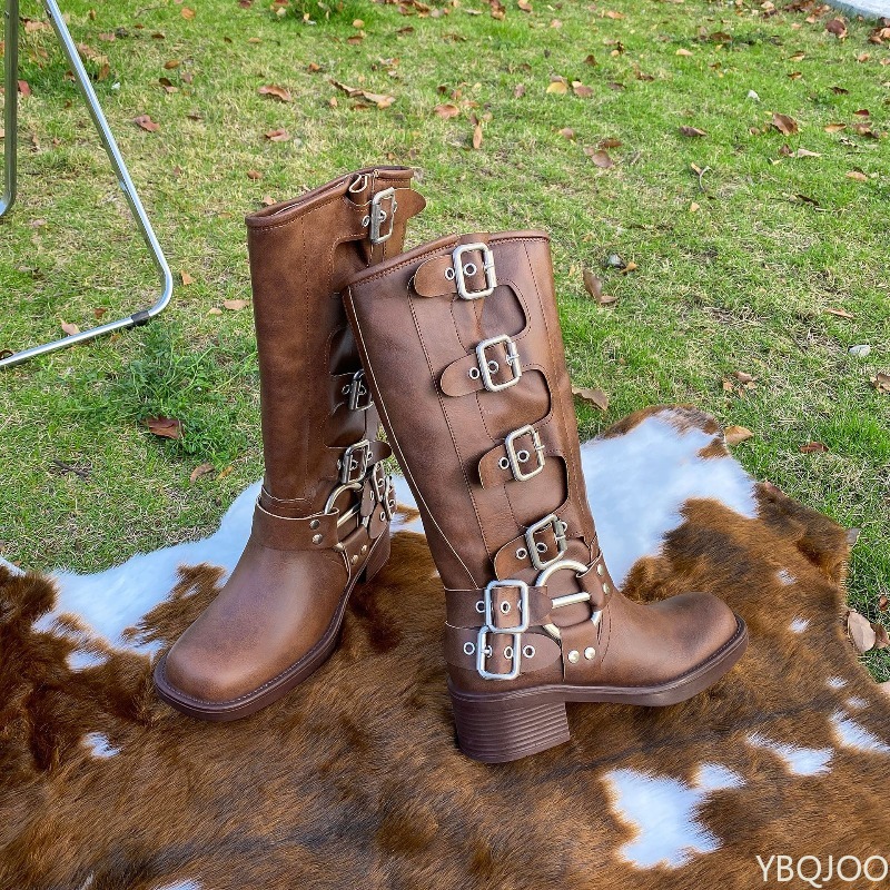 Kemer tokalı retro yüksek çizm - Women'S Fashion Boots 2025 incelemesi ve fiyatı