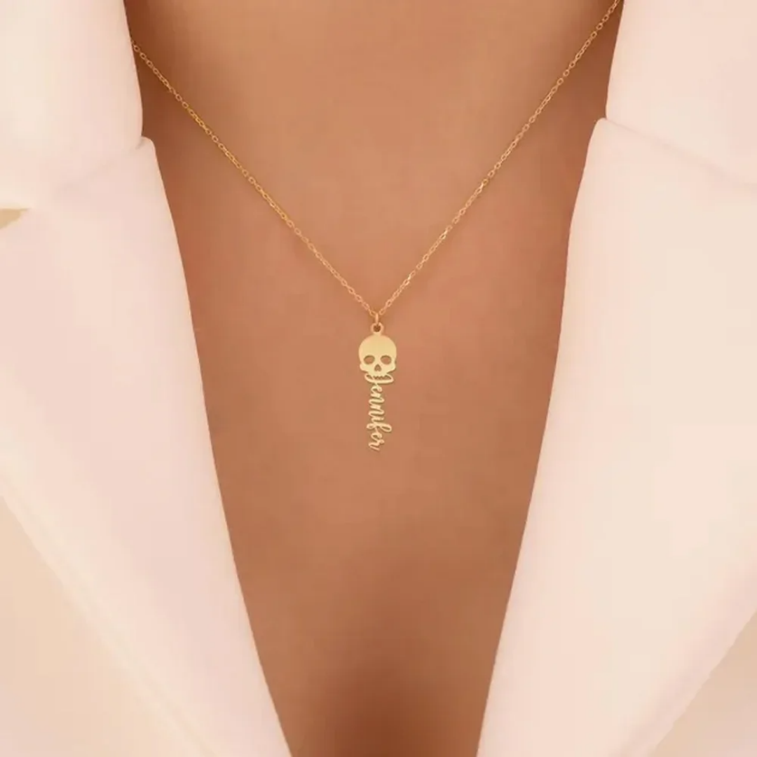 Özel Kafatası Kolye Kişiselleş - Women'S Fashion Edgy incelemesi ve fiyatı