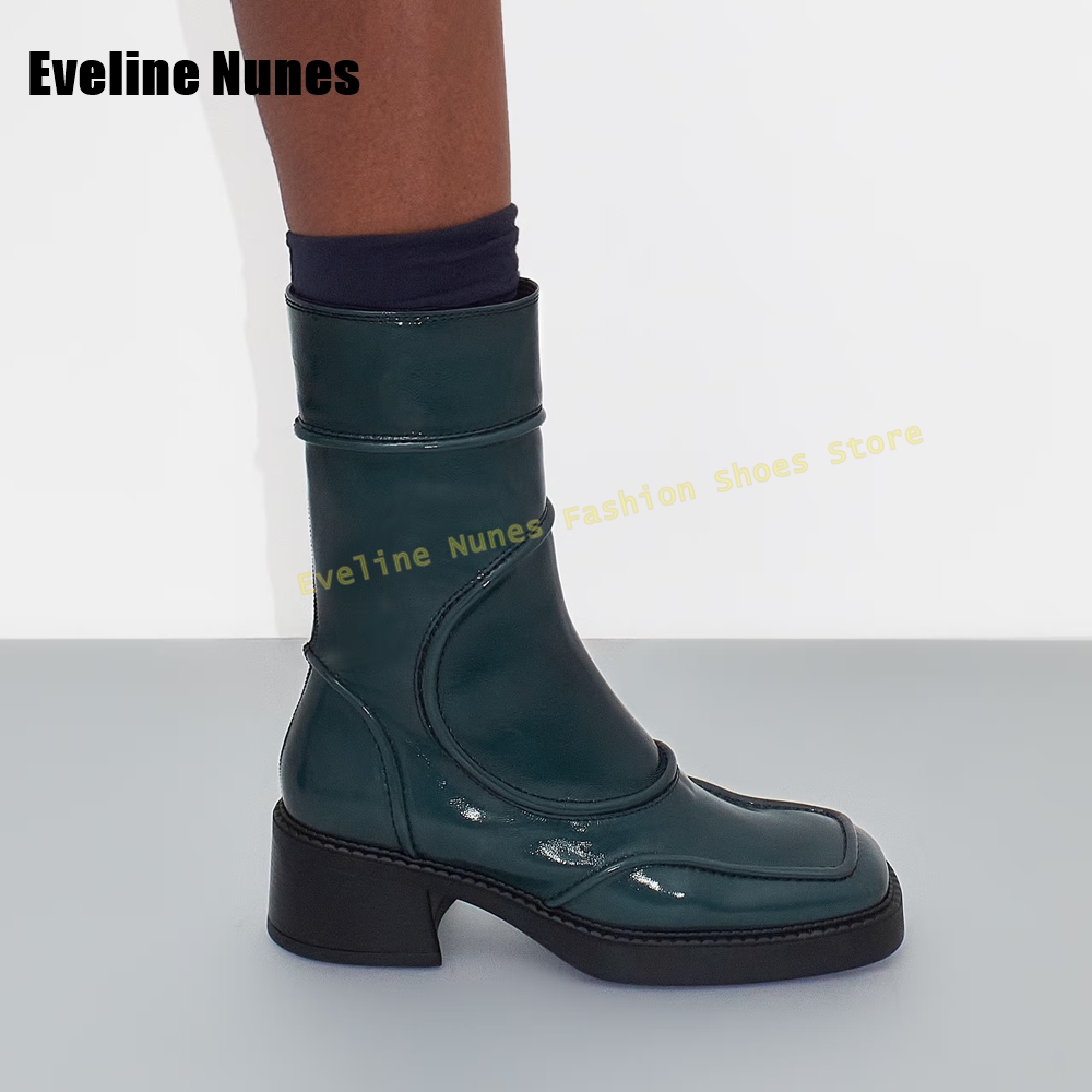Koyu Mavi Kare Ayak Moda Çizme - Women'S Fashion Boots 2025 incelemesi ve fiyatı
