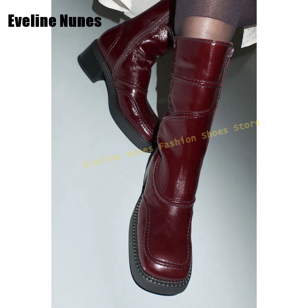 Koyu Mavi Kare Ayak Moda Çizme - Women'S Fashion Boots 2025 incelemesi ve fiyatı